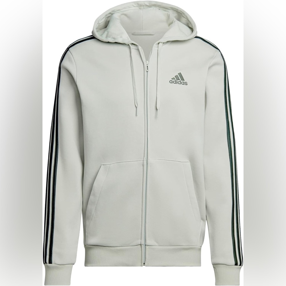 NWT Men's Adidas Essential Full-Zip Fleece Hoodie Medium